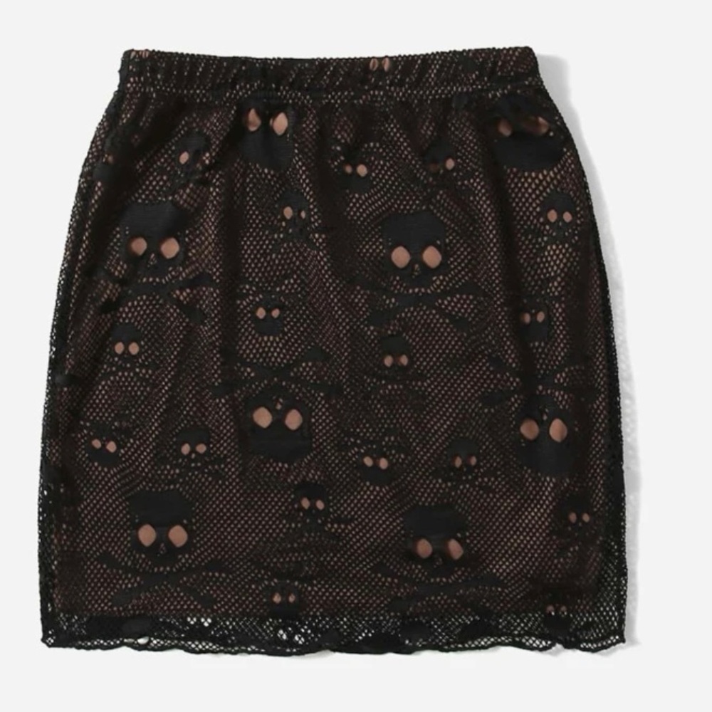 Skull Fishnet Skirt